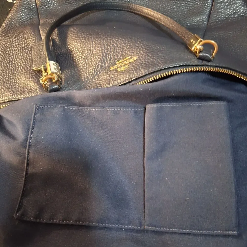 Coach Pebbled  Leather Kelsey Double Handle  & Shoulder Strap Satchel - Picture 10 of 14